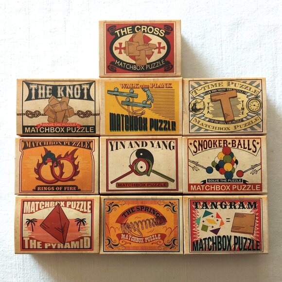 Professor Puzzling Obscurities Brainteaser games Wood Metal Matchstick Cards NEW - Picture 7 of 10